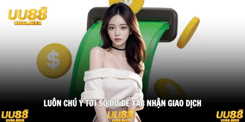 Luôn chú ý tới số dư để xác nhận giao dịch